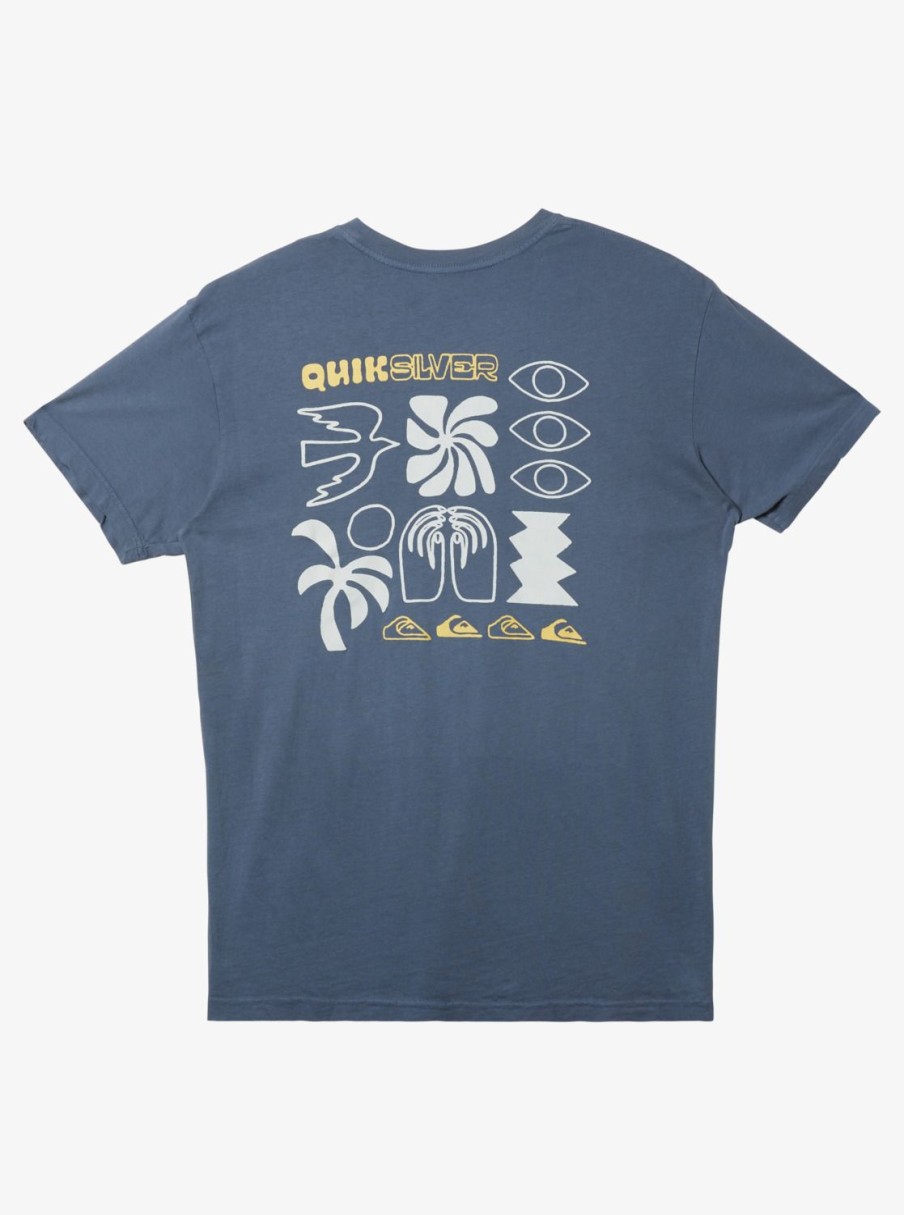 Mens Quiksilver Tees | Summer Hope T-Shirt Bering Sea