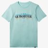 Boys Quiksilver Tees | Boy'S 8-16 Gradient Line T-Shirt Pastel Turquoise