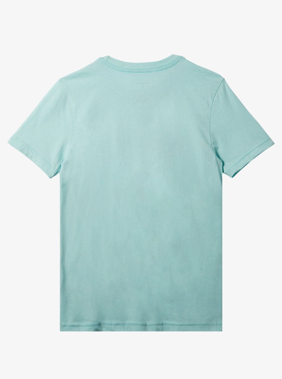 Boys Quiksilver Tees | Boy'S 8-16 Gradient Line T-Shirt Pastel Turquoise