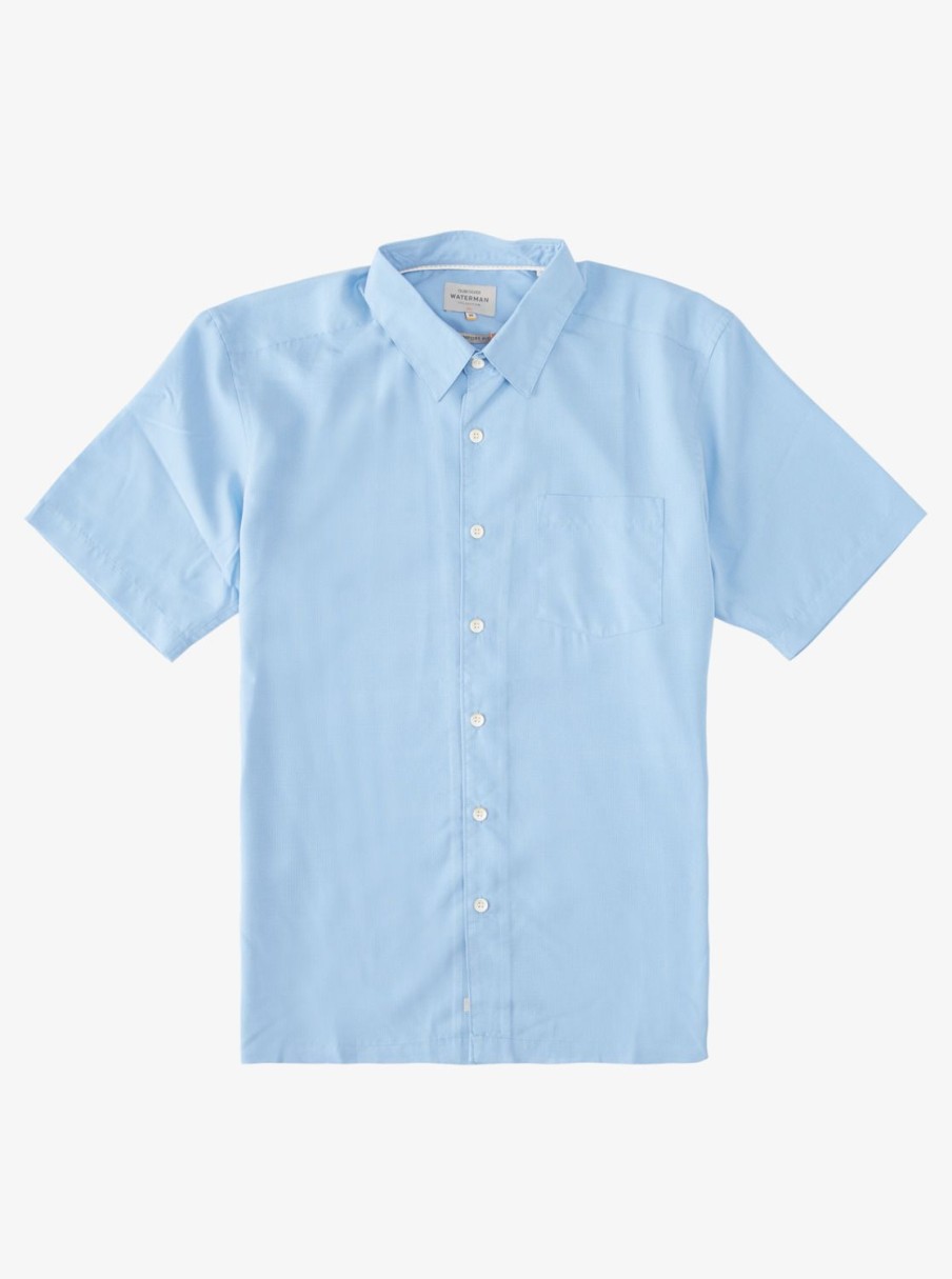 Waterman Quiksilver | Waterman Kings Cliff Short Sleeve Shirt Dusk Blue Kings Cliff