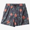 Mens Quiksilver Elastic Waist | Waterman Perfect Bloom Volley Volleys Black Perfect Bloom Vly