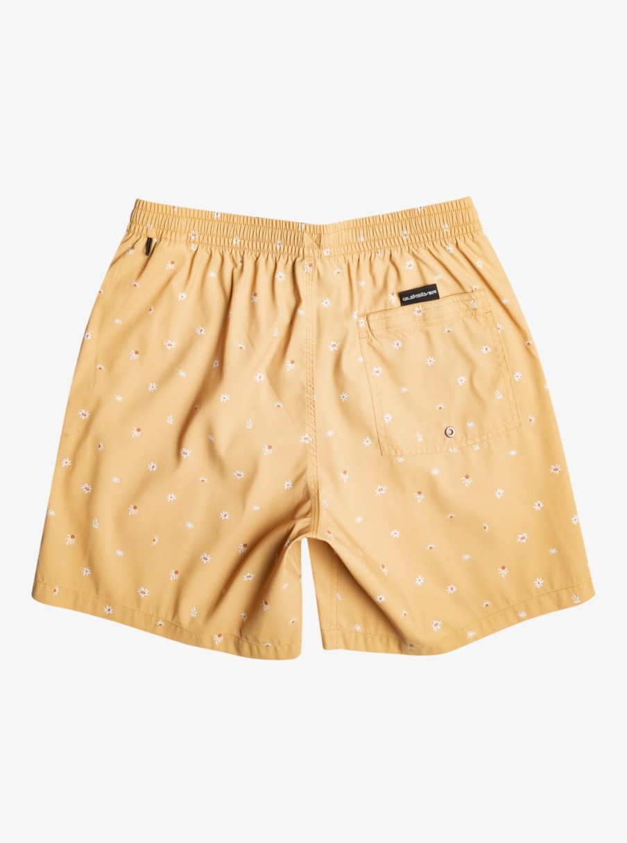 Mens Quiksilver Elastic Waist | Re-Mix 17" Volleys Mustard