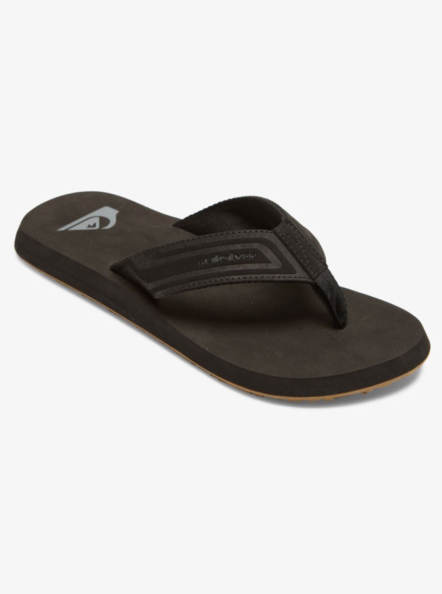 Mens Quiksilver Sandals | Monkey Wrench Core Sandals Black 1