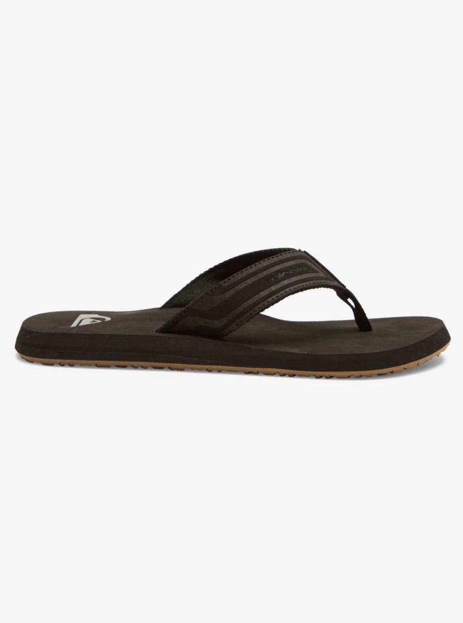 Mens Quiksilver Sandals | Monkey Wrench Core Sandals Black 1