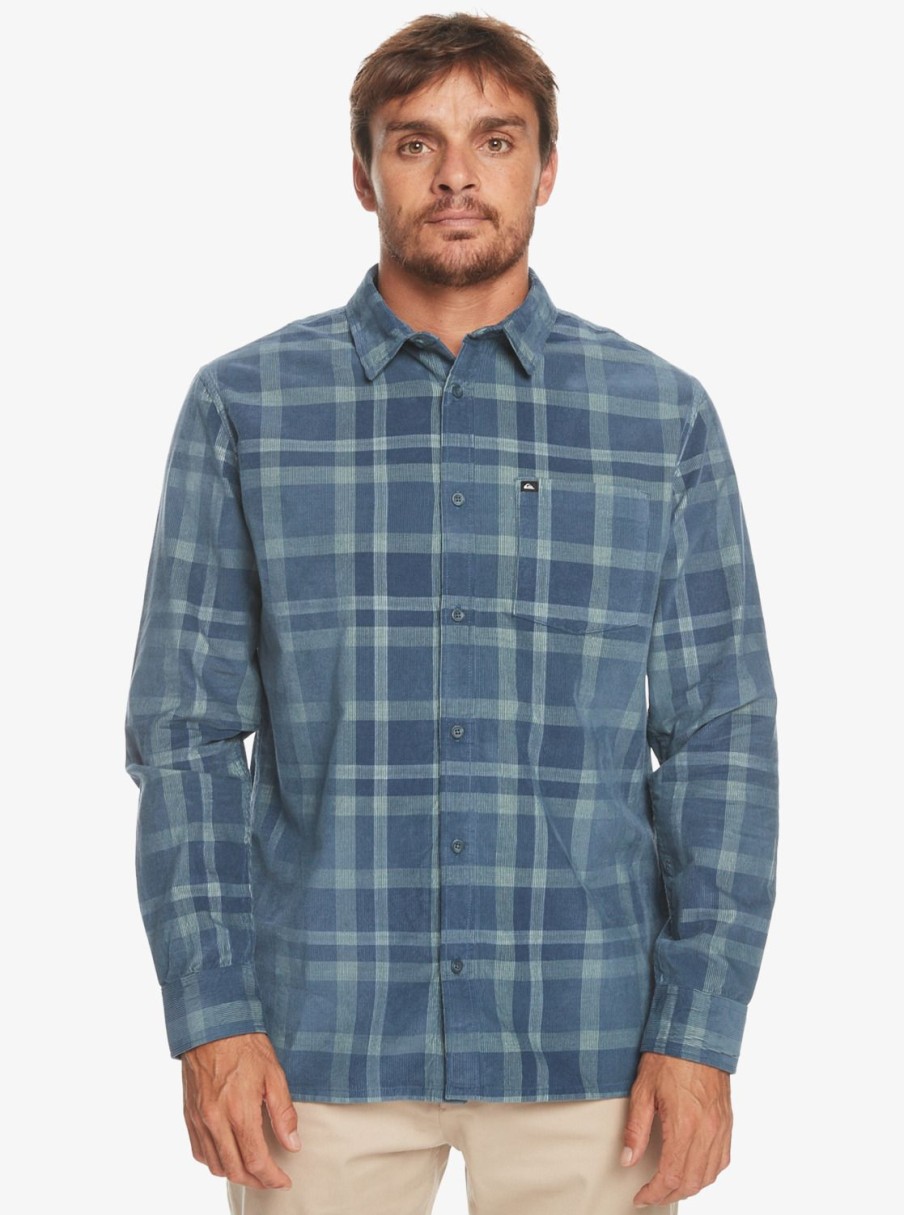 Mens Quiksilver Shirts & Polos | Oakenhead Long Sleeve Shirt Iceberg Green Oakenhead