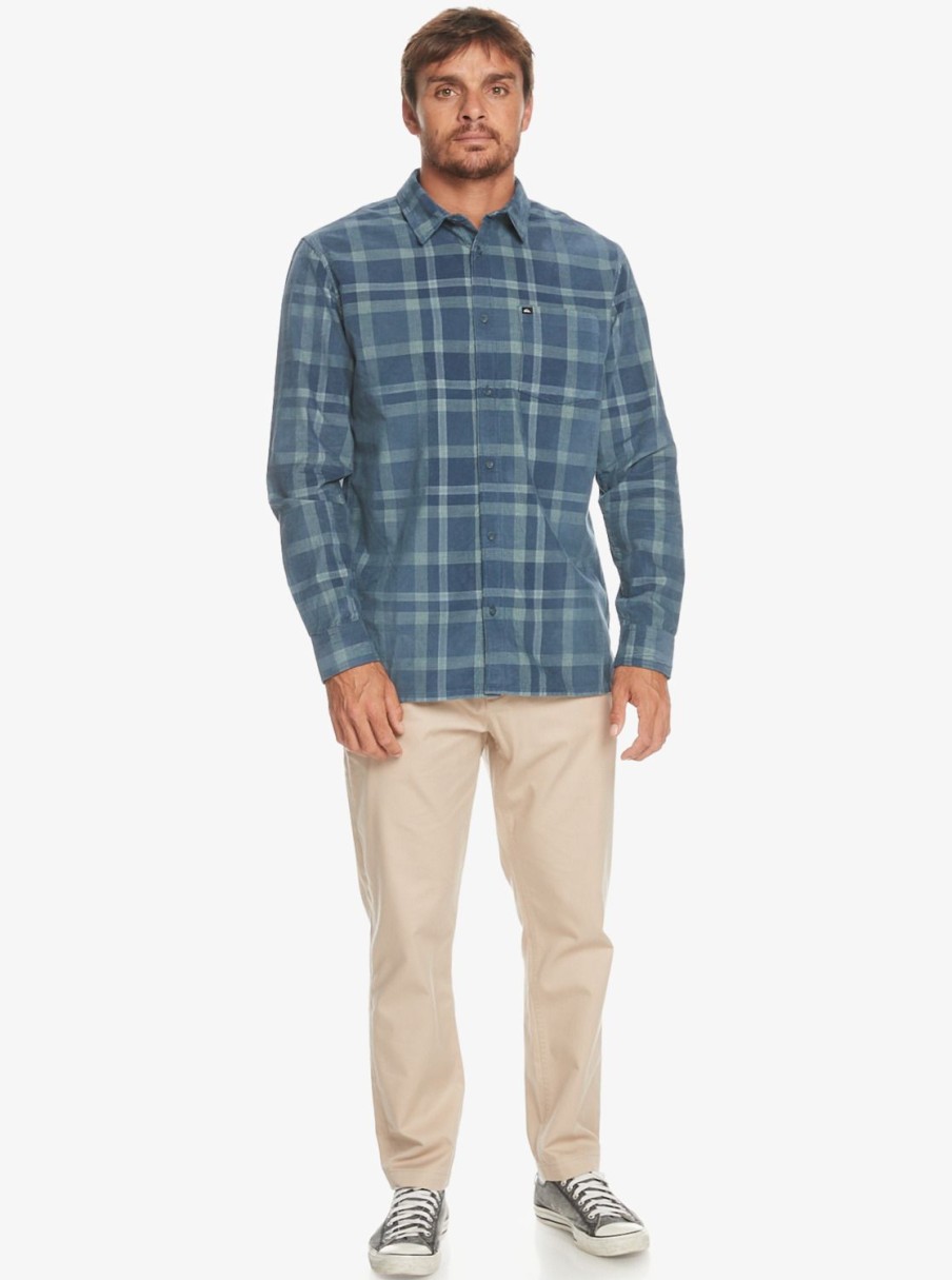 Mens Quiksilver Shirts & Polos | Oakenhead Long Sleeve Shirt Iceberg Green Oakenhead