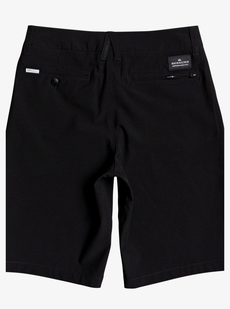 Boys Quiksilver Shorts | Boy'S 8-16 Union Amphibian 19" Hybrid Shorts Black