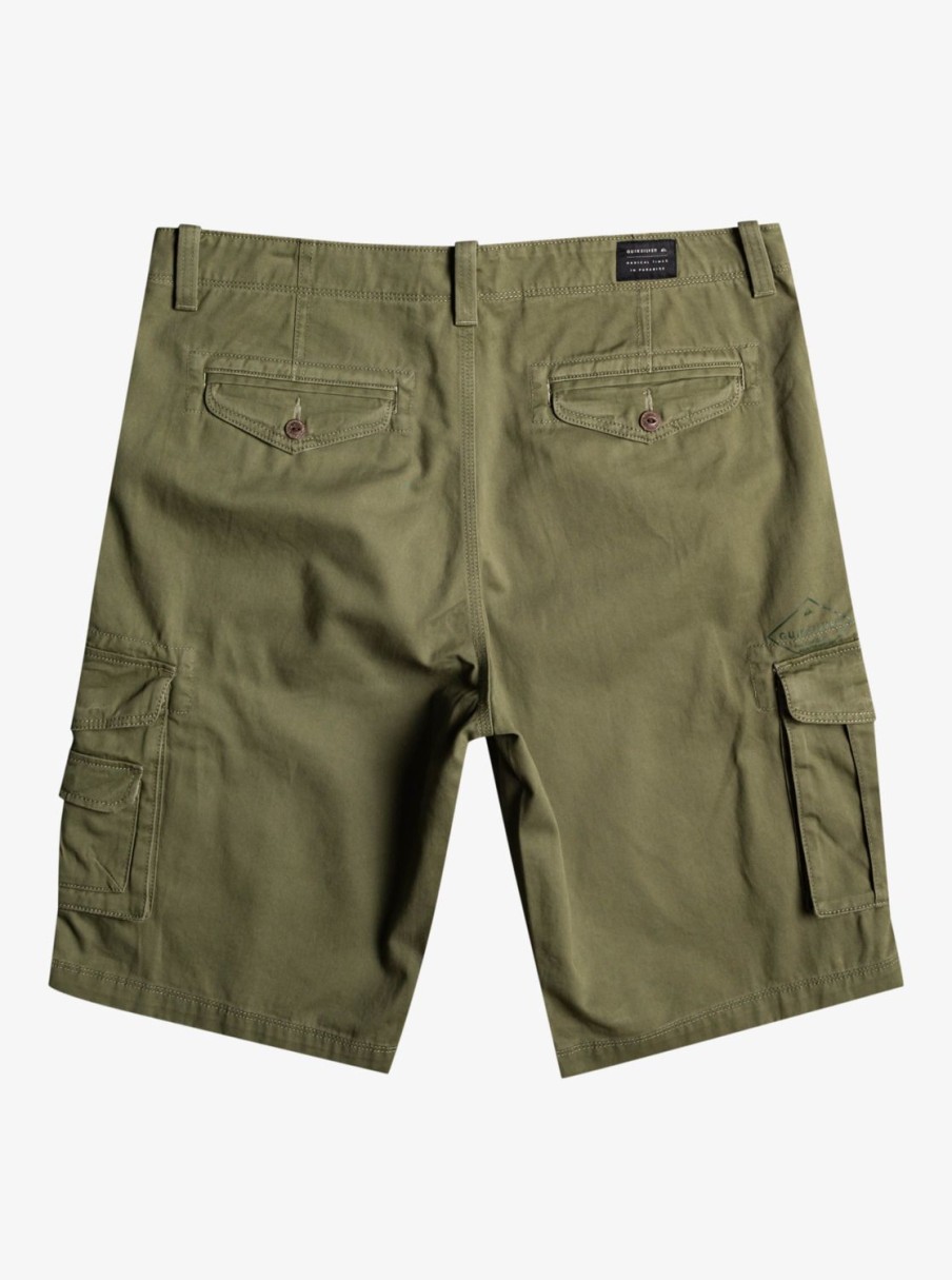 Mens Quiksilver Shorts & Amphibians | Crucial Battle Cargo Shorts For Men Four Leaf Clover