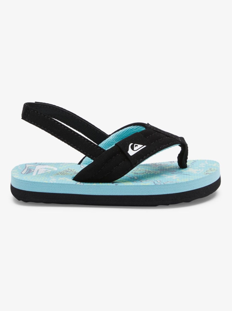 Boys Quiksilver Sandals | Toddler'S Molokai Layback Sandals Blue/Blue/Green