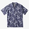 Waterman Quiksilver | Waterman Ginger Stalks Short Sleeve Shirt Medieval Blue Ginger Stalks