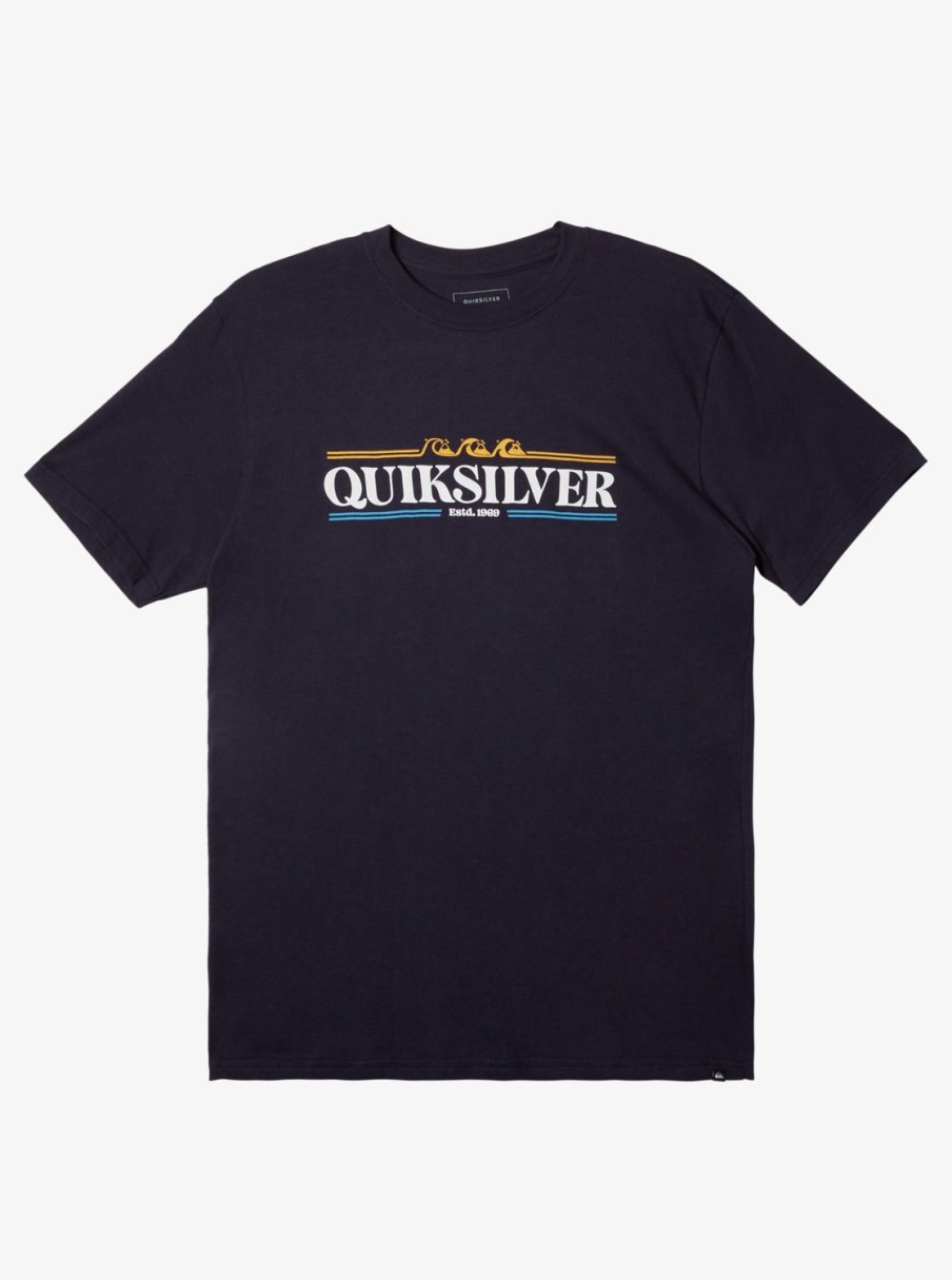 Mens Quiksilver Tees | Gradient Lines T-Shirt Navy Blazer