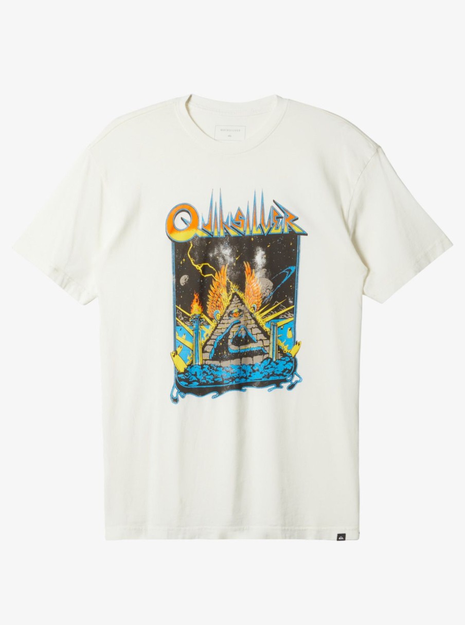 Mens Quiksilver Tees | Rockin T-Shirt Antique White