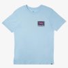 Mens Quiksilver Tees | Black Flash T-Shirt Clear Sky