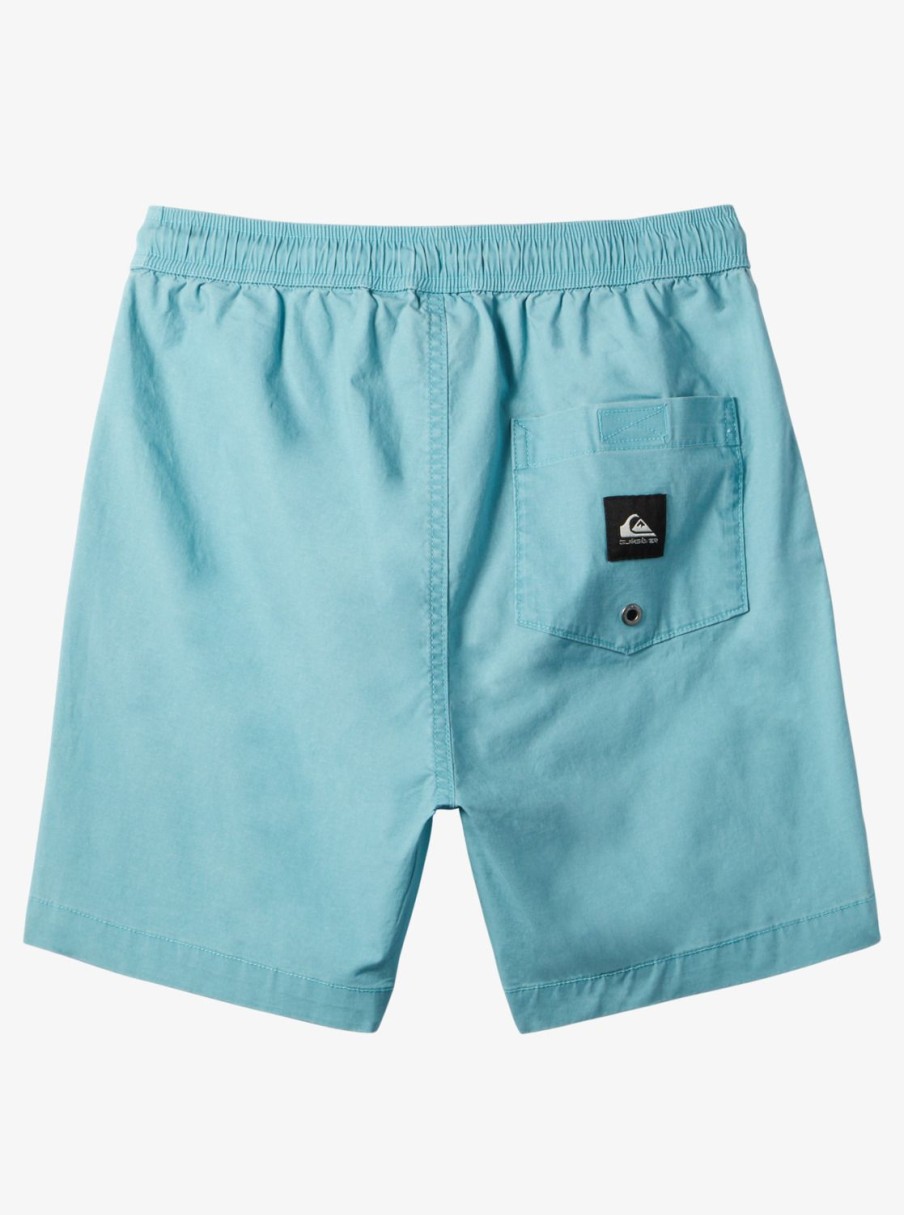 Boys Quiksilver Shorts | Boy'S 8-16 Taxer 15" Elastic Waist Shorts Cameo Blue