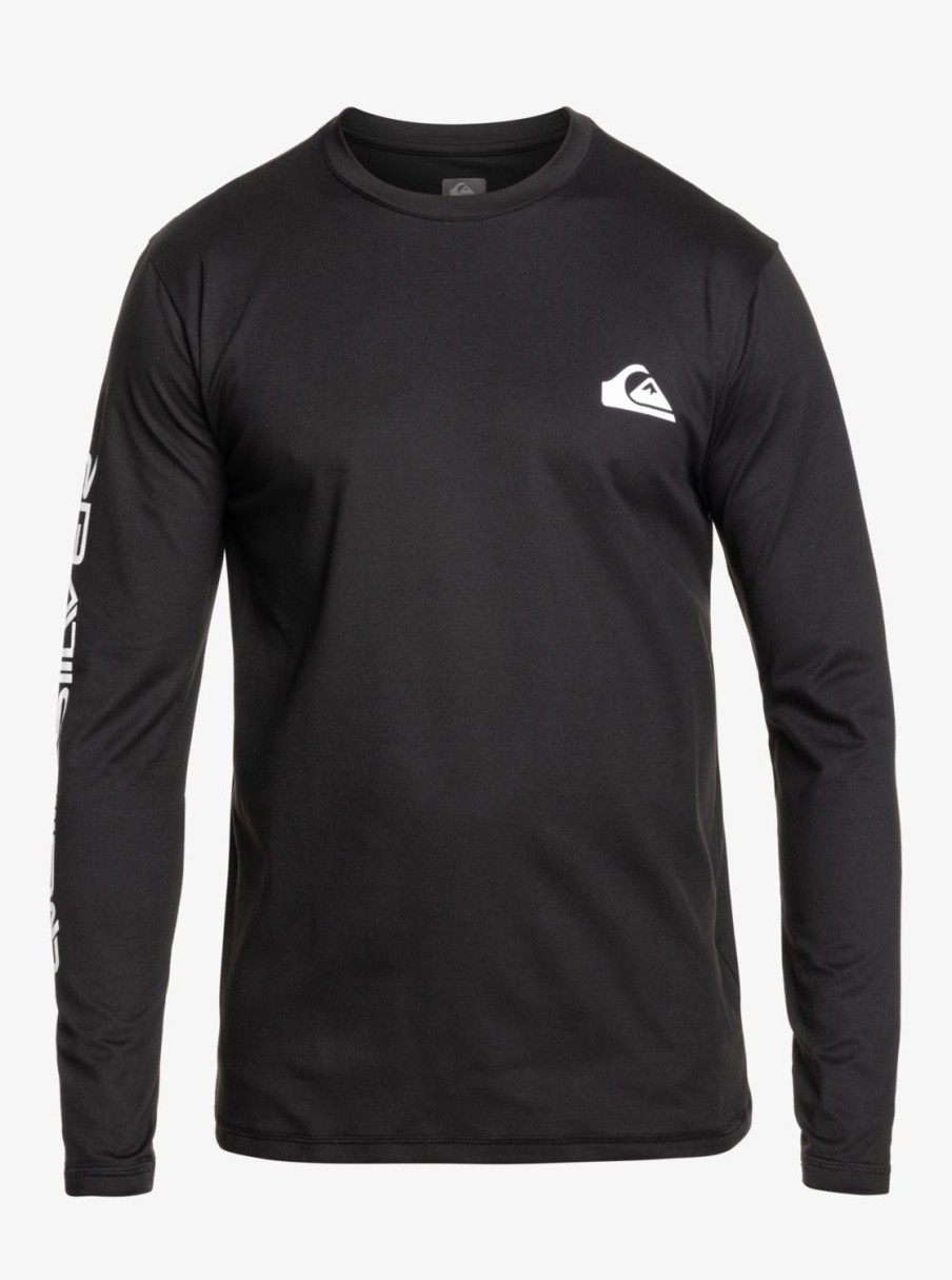 Mens Quiksilver Rashguards | Omni Session Long Sleeve Upf 50 Surf T-Shirt Black