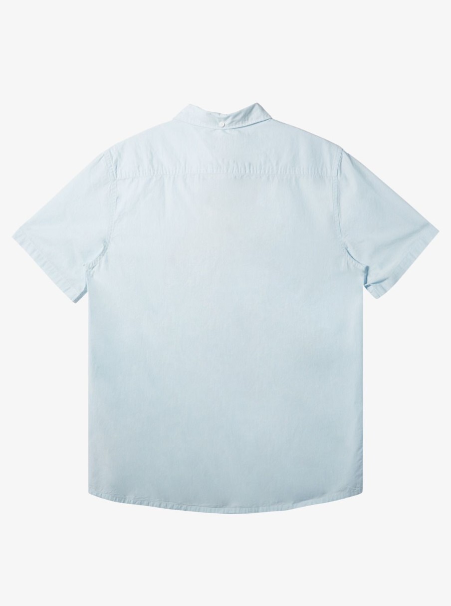 Mens Quiksilver Shirts & Polos | Winfall Short Sleeve Shirt Clear Sky