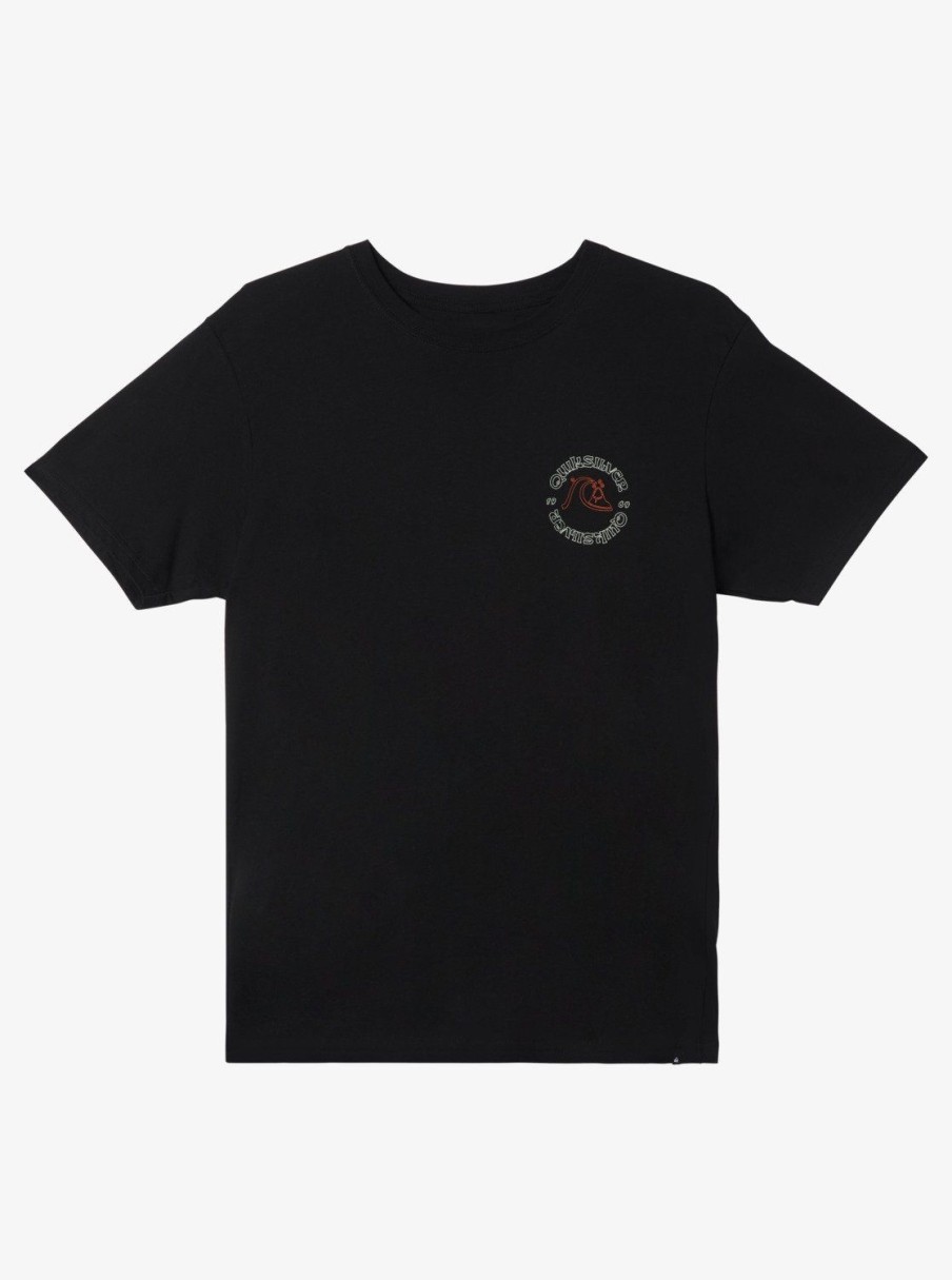 Mens Quiksilver Tees | Bubble Outline T-Shirt Black