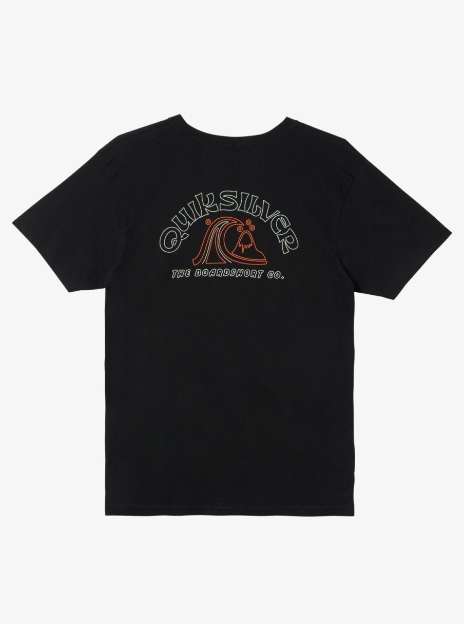 Mens Quiksilver Tees | Bubble Outline T-Shirt Black