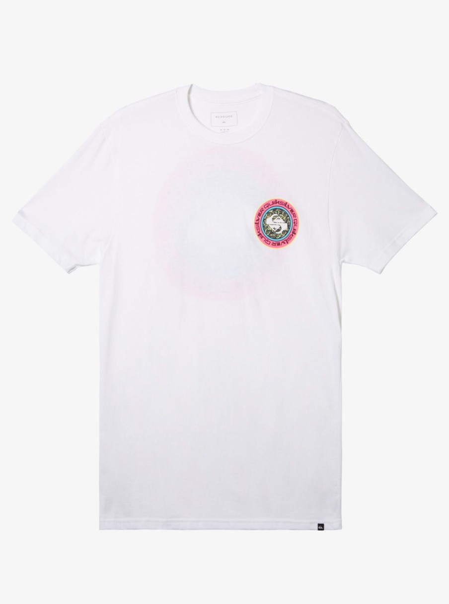 Mens Quiksilver Tees | Omni Circle T-Shirt White