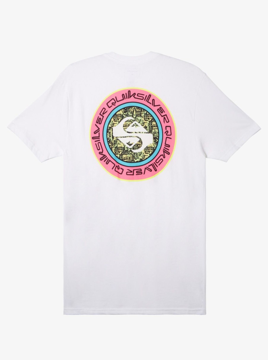 Mens Quiksilver Tees | Omni Circle T-Shirt White