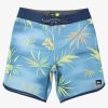 Mens Quiksilver Boardshorts | Surfsilk Scallop 19" Boardshorts Azure Blue