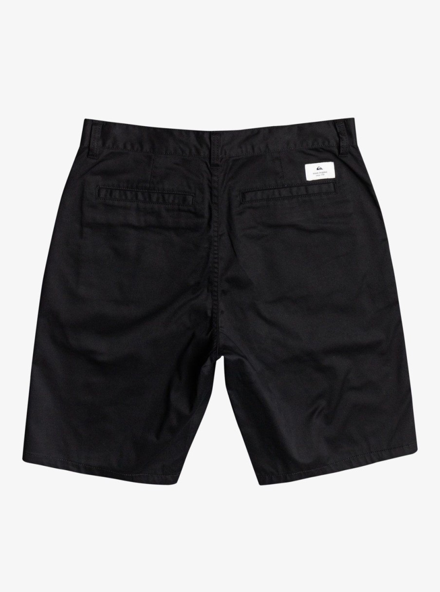 Mens Quiksilver Shorts & Amphibians | Crest Chino Chino 21" Shorts Black