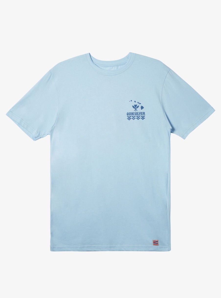 Mens Quiksilver Tees | Hi Natural Resources T-Shirt Clear Sky