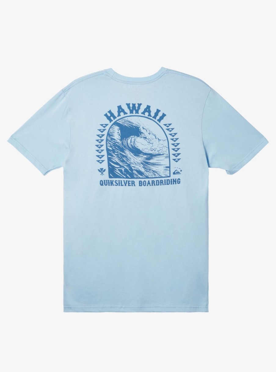 Mens Quiksilver Tees | Hi Natural Resources T-Shirt Clear Sky