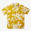 Waterman Quiksilver | Waterman Aqua Flower Short Sleeve Shirt Oil Yeallow Aqua Flowers