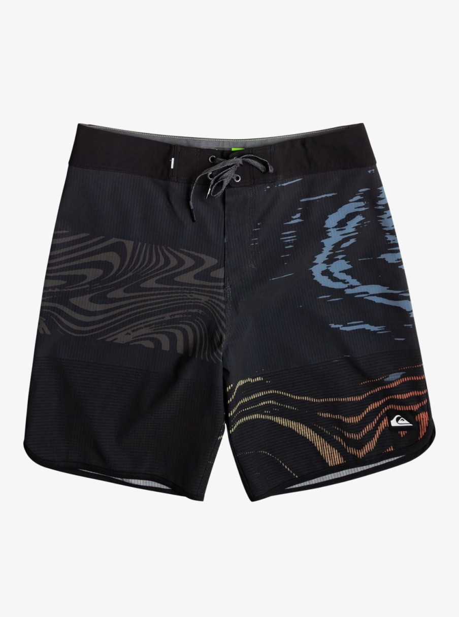 Mens Quiksilver Boardshorts | Highline Scallop 19" Boardshorts Black