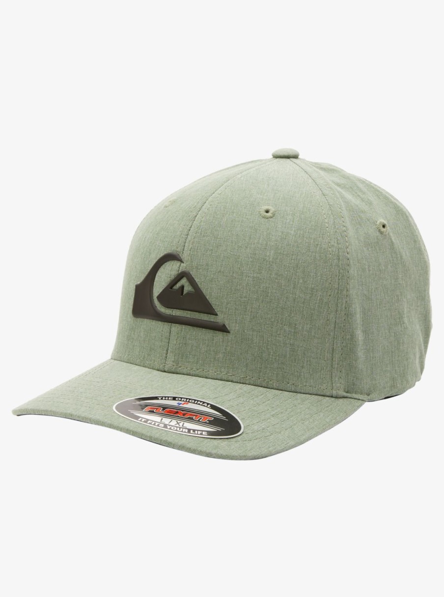 Mens Quiksilver Hats | Amped Up Flexifit Hat Laurel Wreath Heather