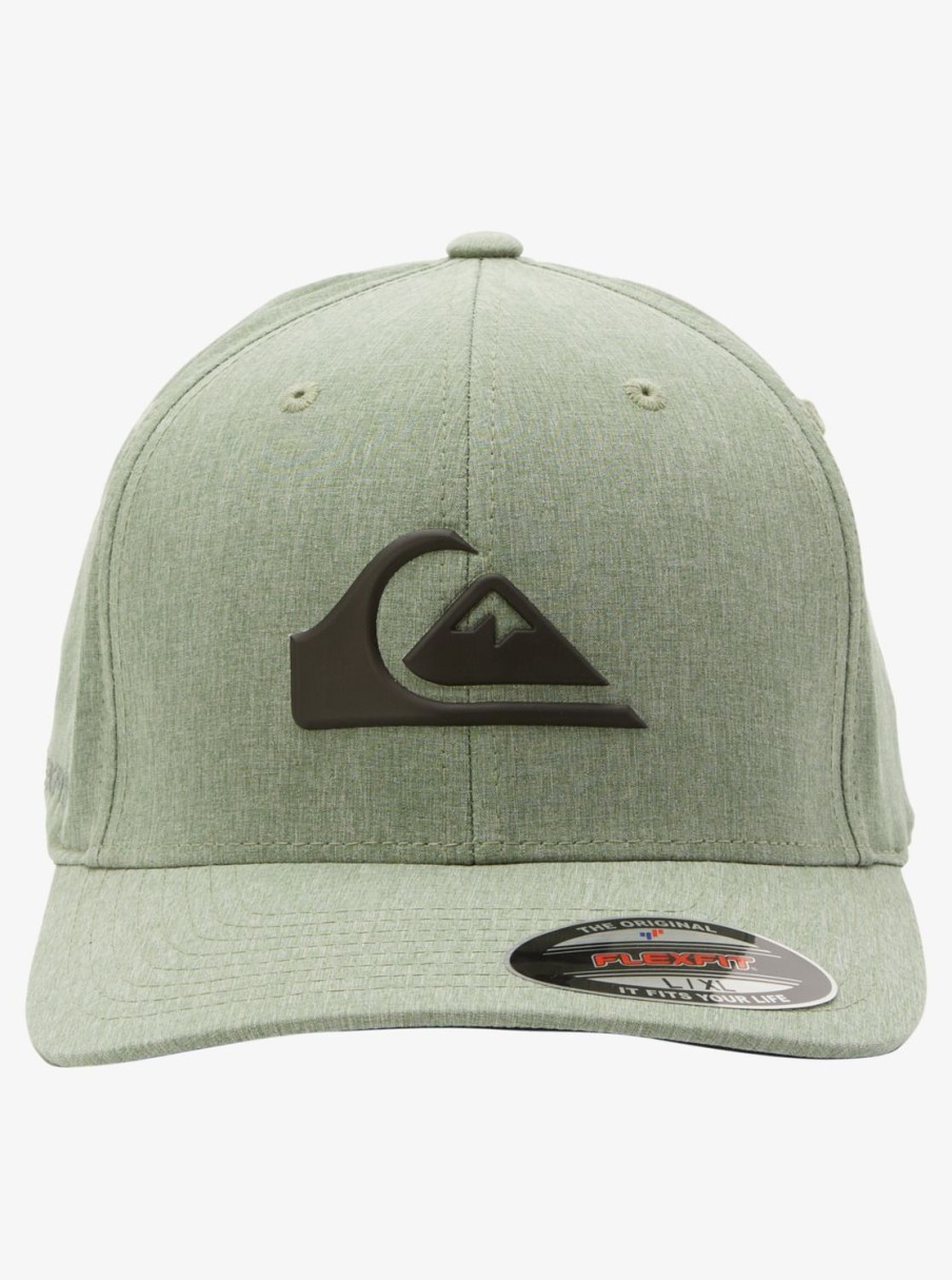 Mens Quiksilver Hats | Amped Up Flexifit Hat Laurel Wreath Heather