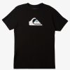 Mens Quiksilver Tees | Comp Logo T-Shirt Black