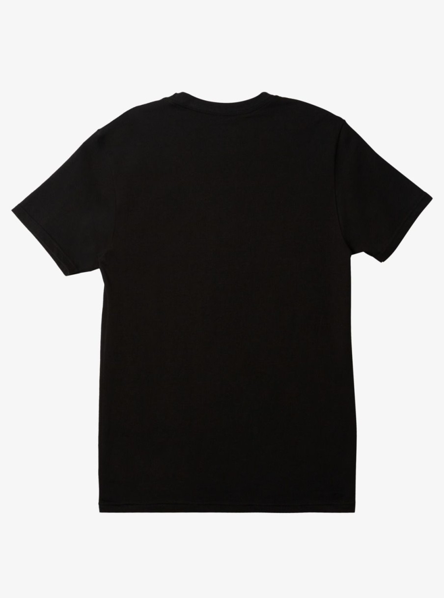 Mens Quiksilver Tees | Comp Logo T-Shirt Black