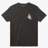 Mens Quiksilver Tees | Peace Out T-Shirt Charcoal Heather