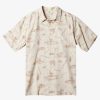 Waterman Quiksilver | Waterman Line Spinner Short Sleeve Shirt Brown Rice Line Spinner