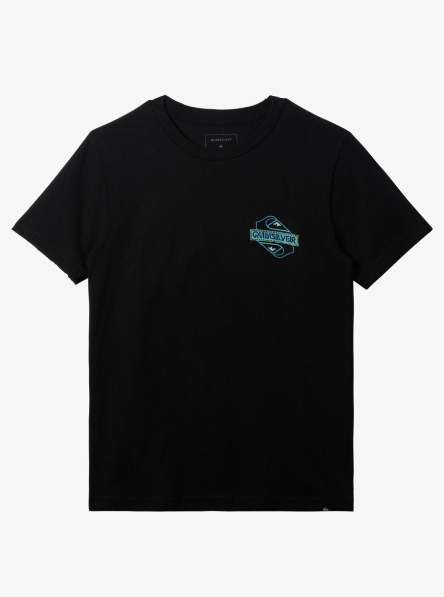 Boys Quiksilver Tees | Boy'S 8-16 Rising Water T-Shirt Black