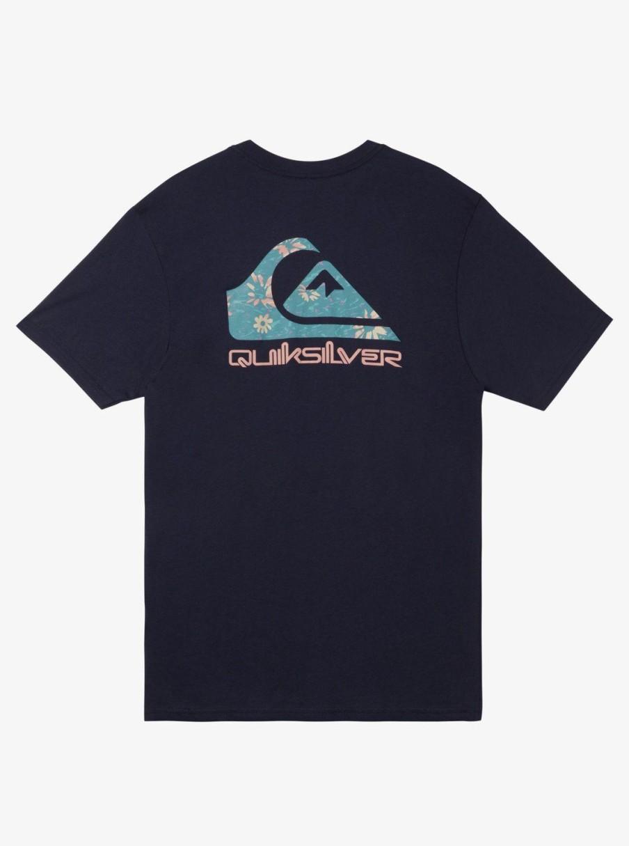 Mens Quiksilver Tees | Funky Filler T-Shirt Navy Blazer