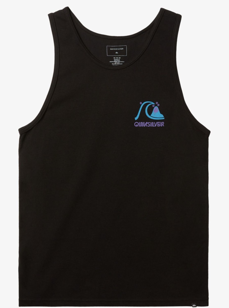 Mens Quiksilver Tees | Circle Back Tank Top Black