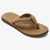 Mens Quiksilver Sandals | Carver Leather Ii Basic Sandal Strap Tan 1