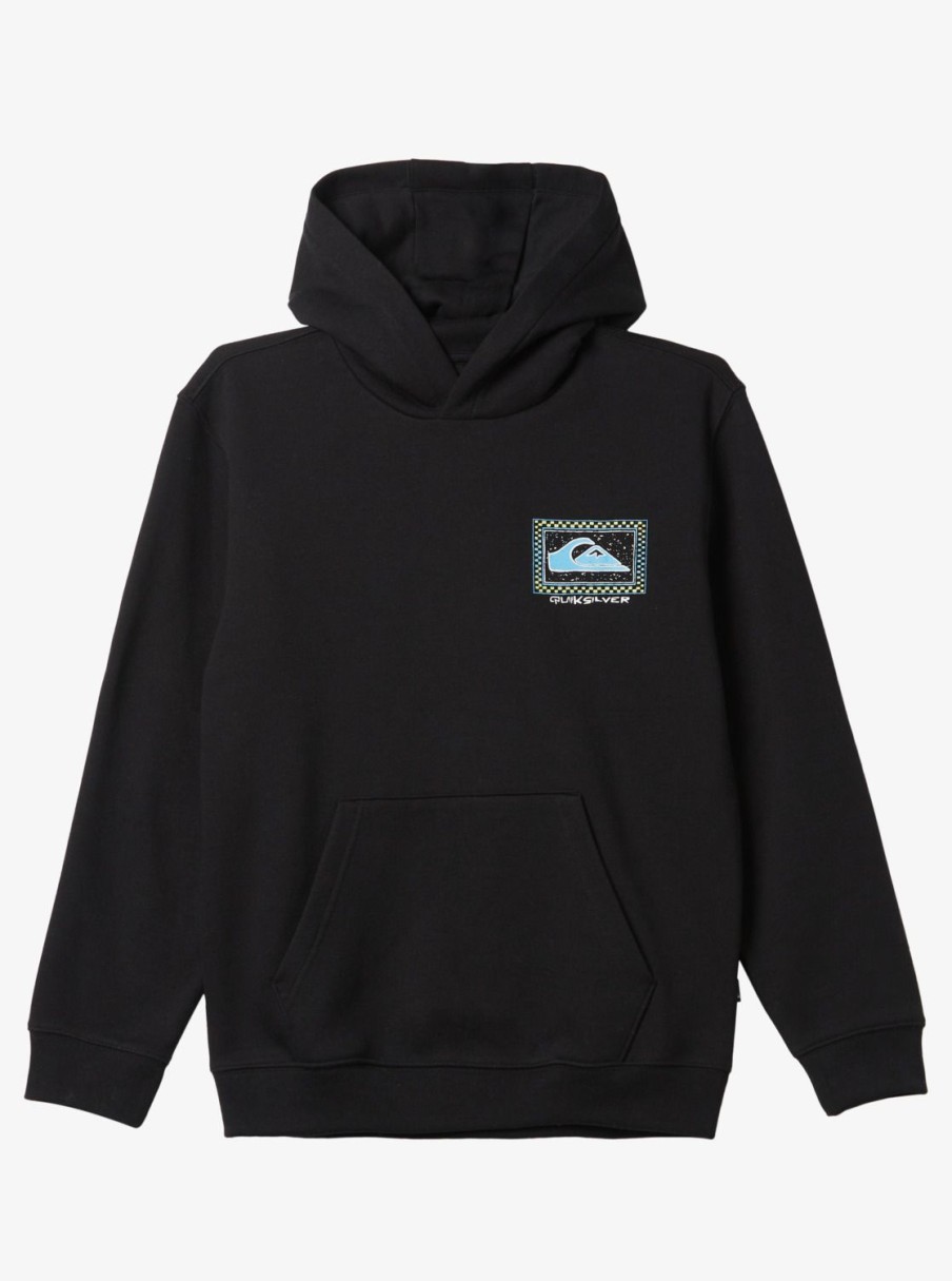 Boys Quiksilver Jackets | Boy'S 8-16 Perfect Peaking Stingrayhoody Pullover Sweatshirt Black