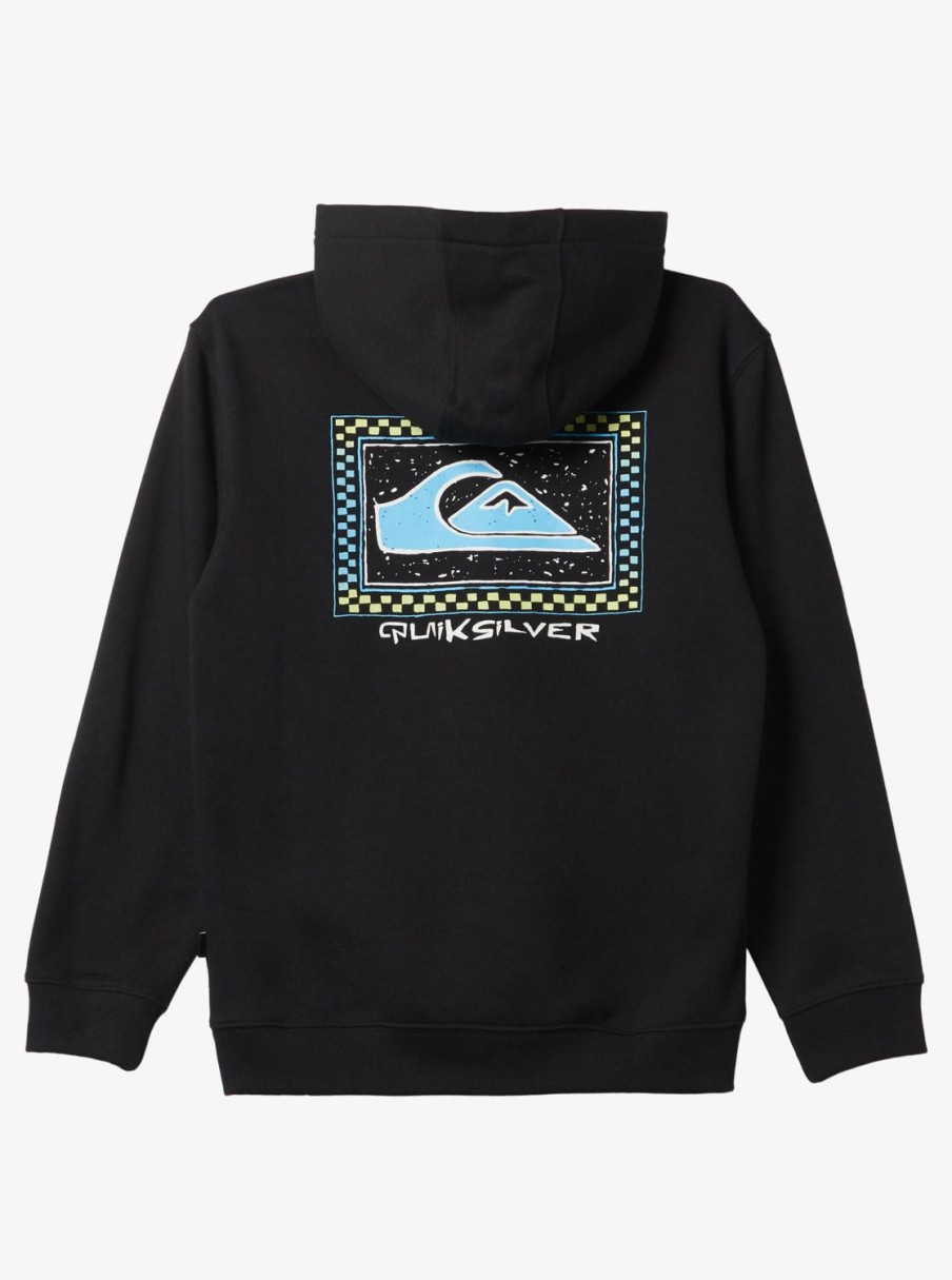 Boys Quiksilver Jackets | Boy'S 8-16 Perfect Peaking Stingrayhoody Pullover Sweatshirt Black