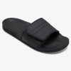 Mens Quiksilver Sandals | Rivi Adjustable Slides Black/Grey/Black