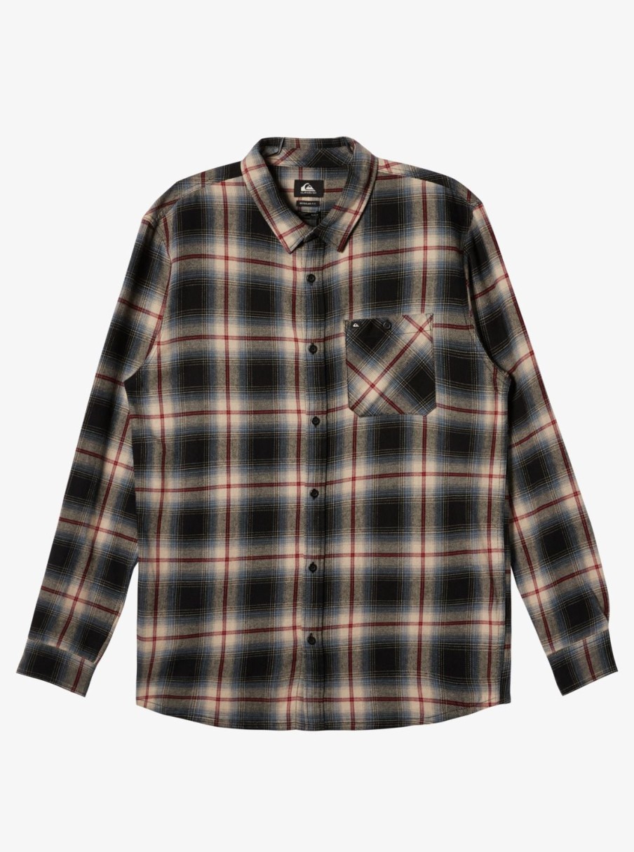 Mens Quiksilver Shirts & Polos | Craibstone Long Sleeve Shirt Black Craibstone