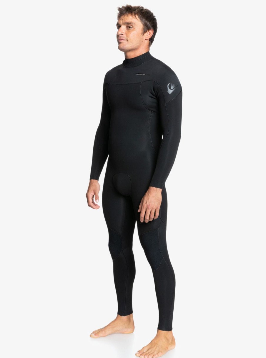 Mens Quiksilver Wetsuits | 4/3 Everyday Sessions Back Zip Wetsuit Black