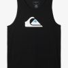 Mens Quiksilver Tees | Comp Logo Tank Top Black