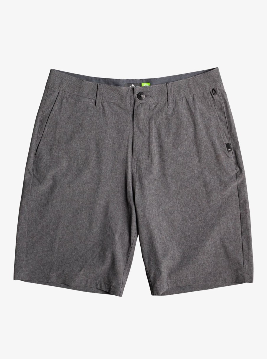 Mens Quiksilver Boardshorts | Union Heather 20" Amphibian Boardshorts For Young Men Black