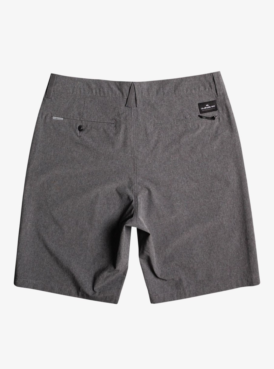 Mens Quiksilver Boardshorts | Union Heather 20" Amphibian Boardshorts For Young Men Black