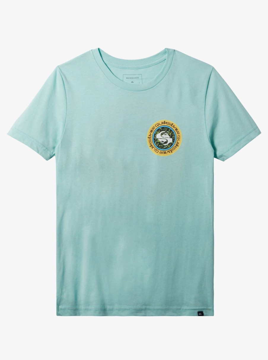 Boys Quiksilver Tees | Boy'S 8-16 Omni Circle T-Shirt Pastel Turquoise