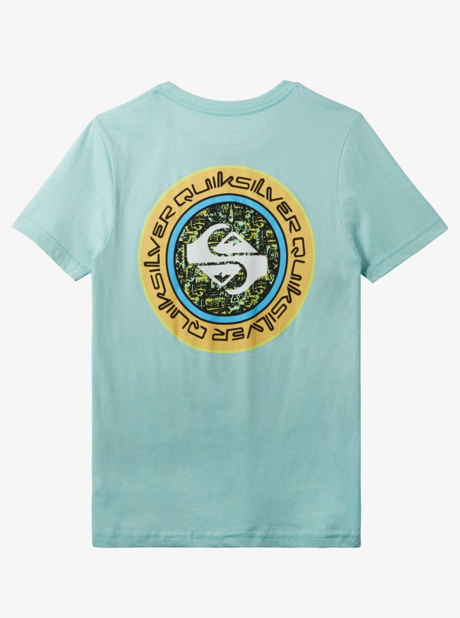 Boys Quiksilver Tees | Boy'S 8-16 Omni Circle T-Shirt Pastel Turquoise